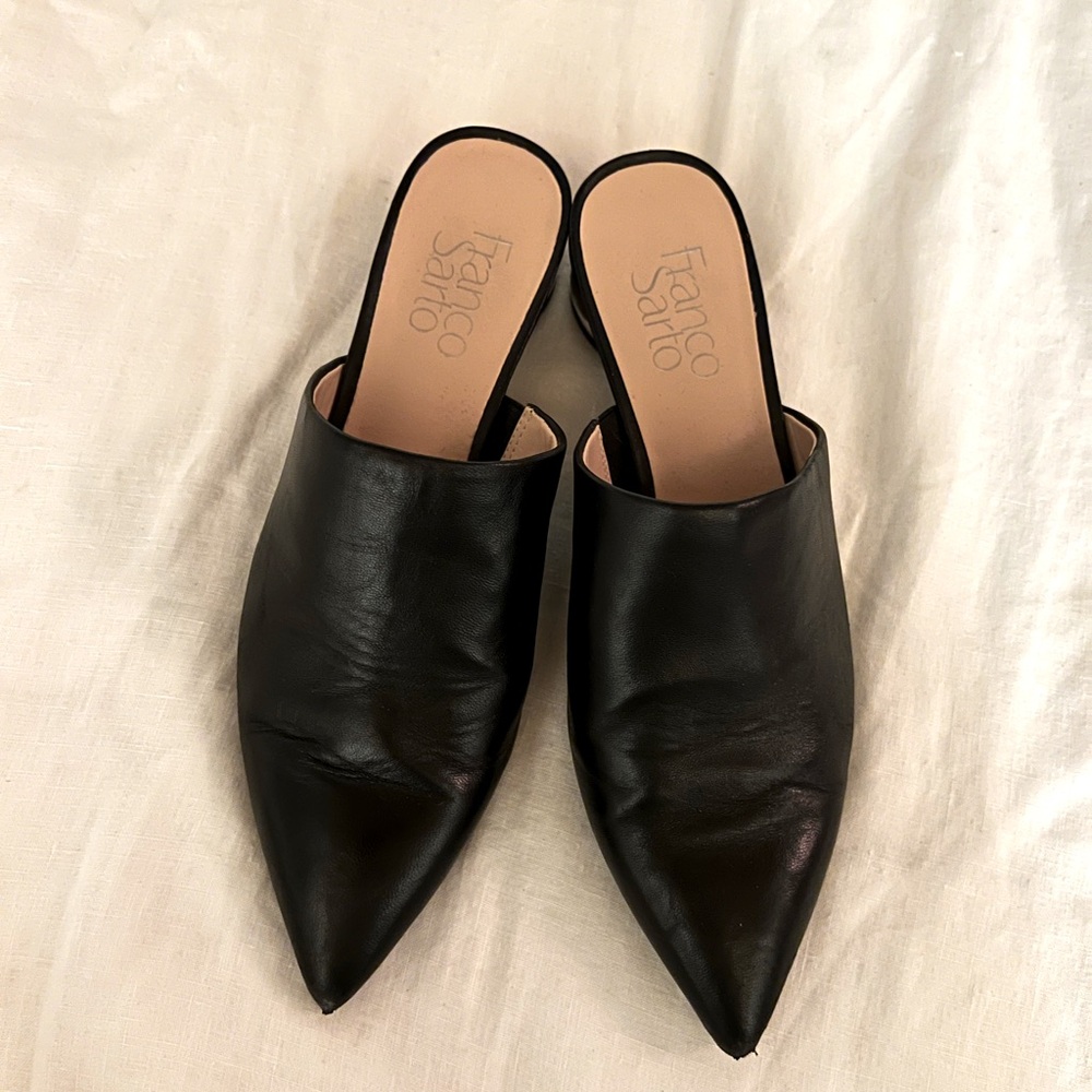 Franco Sarto leather pointed mules